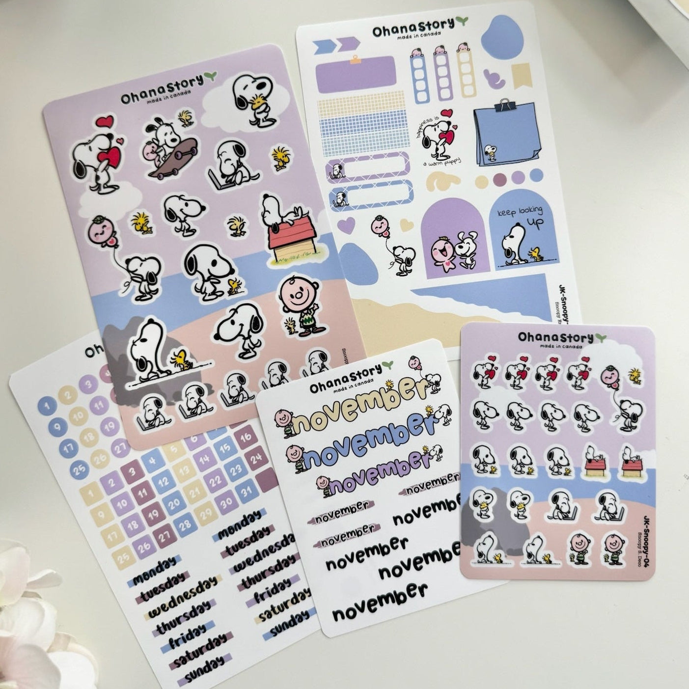 JK-Snoopy-All | Snoopy Journaling Stickers Kit