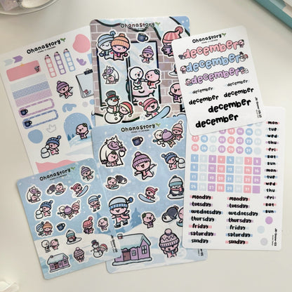 JK-Snow-All | Snow Day Journaling Stickers Kit