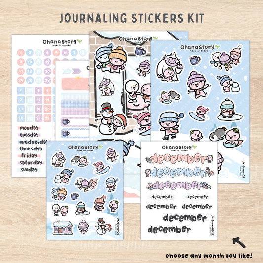 JK-Snow-All | Snow Day Journaling Stickers Kit