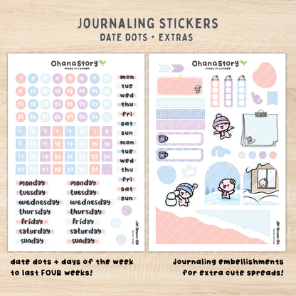 JK-Snow-All | Snow Day Journaling Stickers Kit
