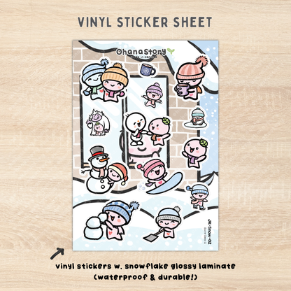 JK-Snow-02 | Snow Day Large Deco 2 Vinyl Sticker Sheet