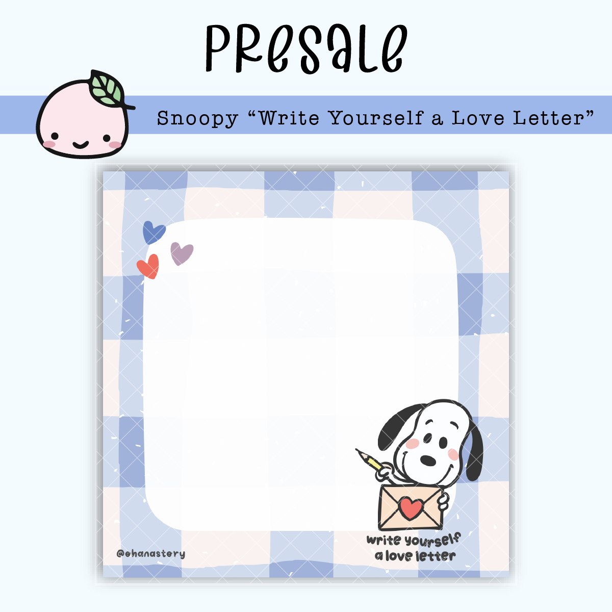 SN008 PRESALE | Snoopy "Write Yourself a Love Letter" Sticky Notes