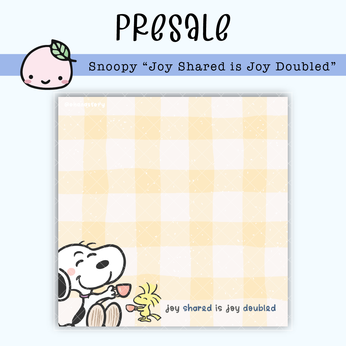 SN009 PRESALE | Snoopy "Joy Shared is Joy Doubled" Sticky Notes
