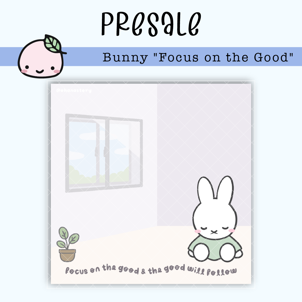 SN012 PRESALE | Bunny "Focus on the Good" Sticky Notes