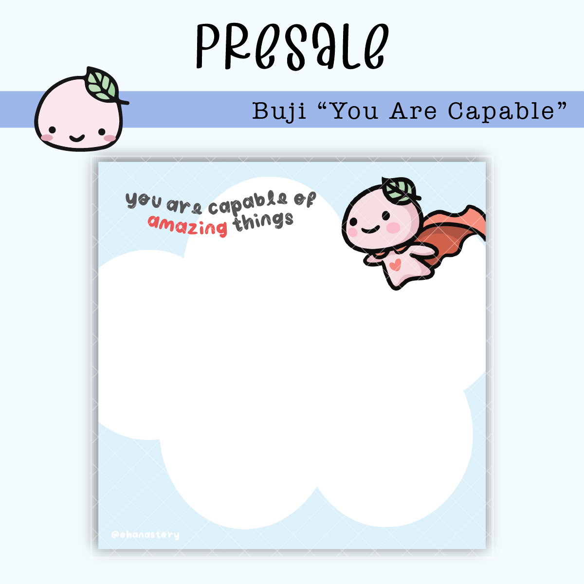 SN014 PRESALE | Buji "You Are Capable" Sticky Notes