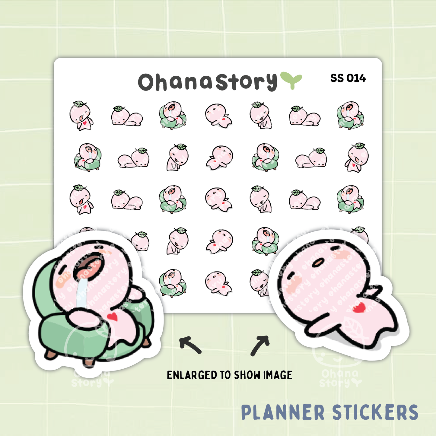 SS014 | Tired Buji Icon Stickers Sheet