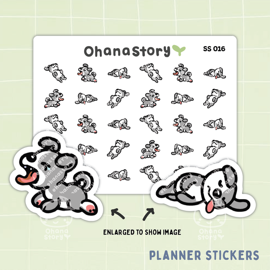 SS016 | Tired Doggo Icon Stickers Sheet