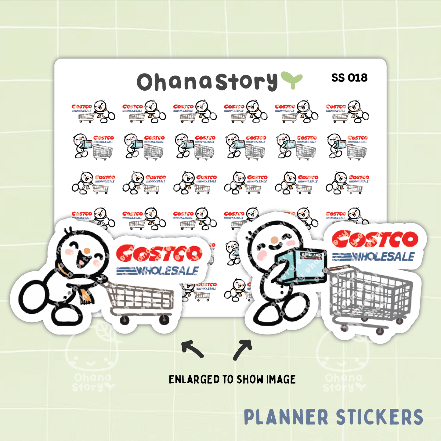 SS018 | Snomi Costco Icon Stickers Sheet