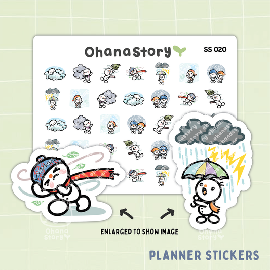 SS020 | Extreme Weather Icon Stickers Sheet