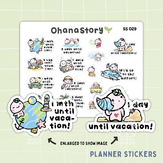 SS029 | Vacation Countdown Icon Stickers Sheet