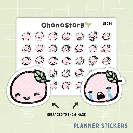 SS034 | Buji Emoji V1 Icon Stickers Sheet