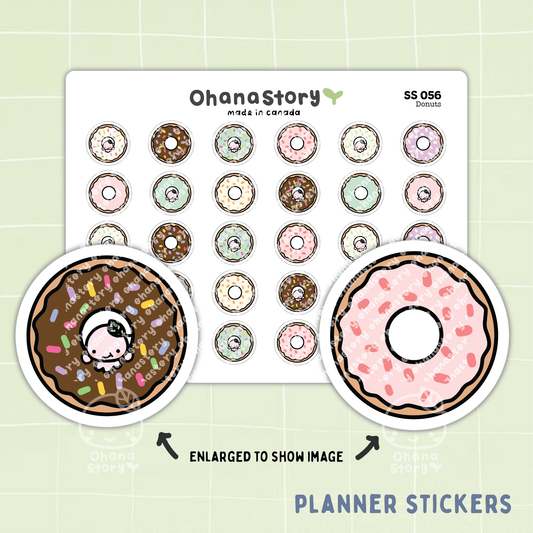 SS056 | Buji Donuts Icon Stickers Sheet
