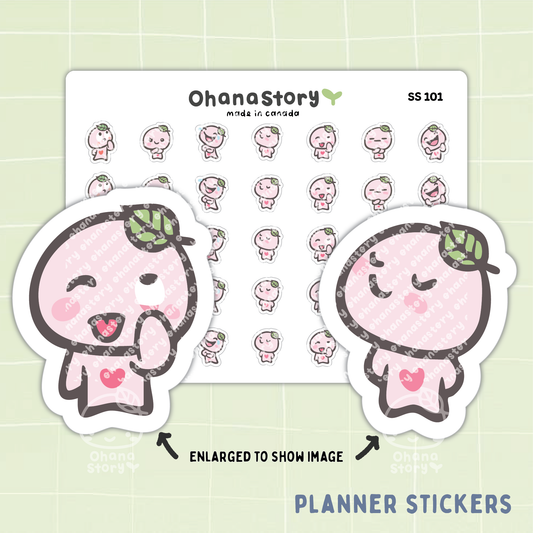 SS101 | Silly Buji V2 Icon Stickers Sheet
