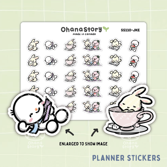 SS110 | Bunny Picnic Small Deco Stickers Sheet