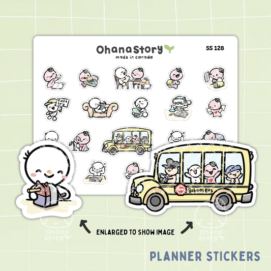 SS128 | School Small Deco Icon Stickers Sheet