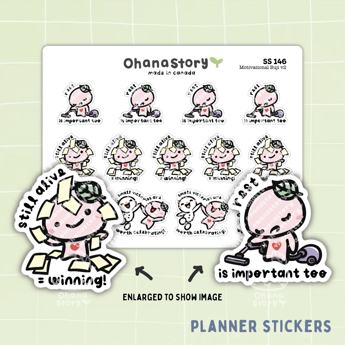 SS146 | Motivational Buji V2 Stickers Sheet