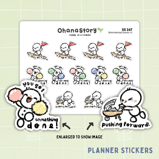 SS147 | Motivational Snomi V1 Stickers Sheet