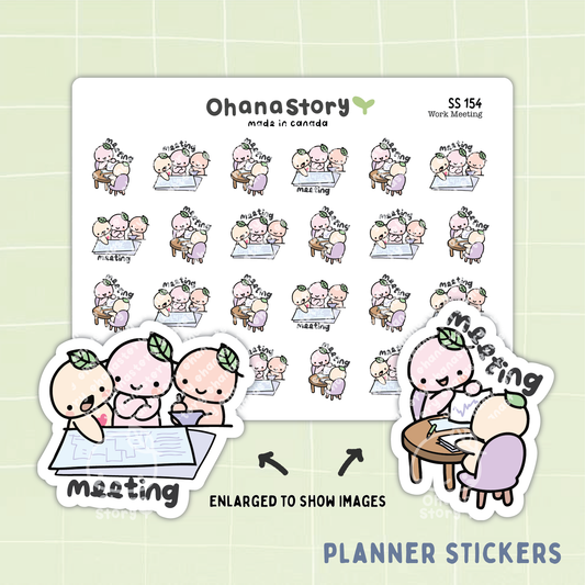 SS154 | Work Meeting Icon Stickers Sheet
