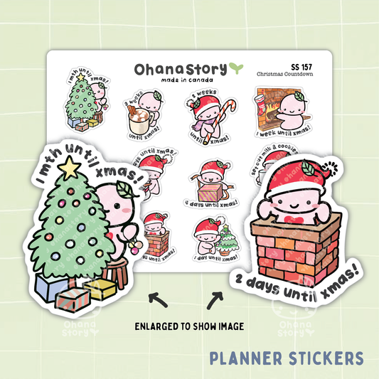 SS157 | Christmas Countdown Icon Stickers Sheet