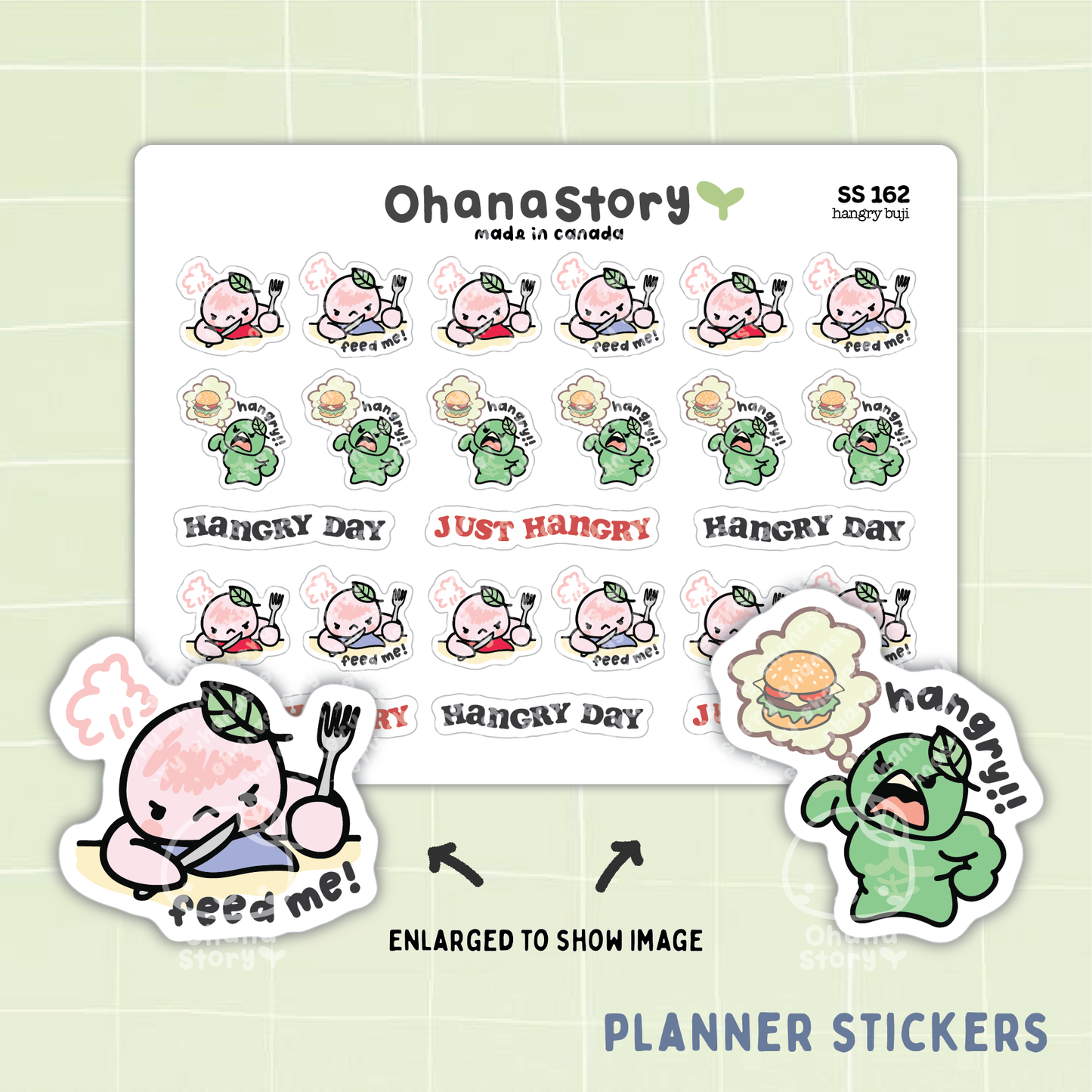 SS162 | Hangry Buji Icon Stickers Sheet