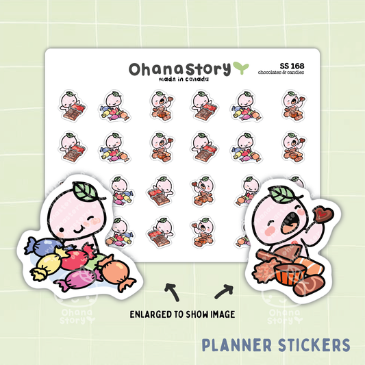 SS168 | Chocolates and Candies Icon Stickers Sheet