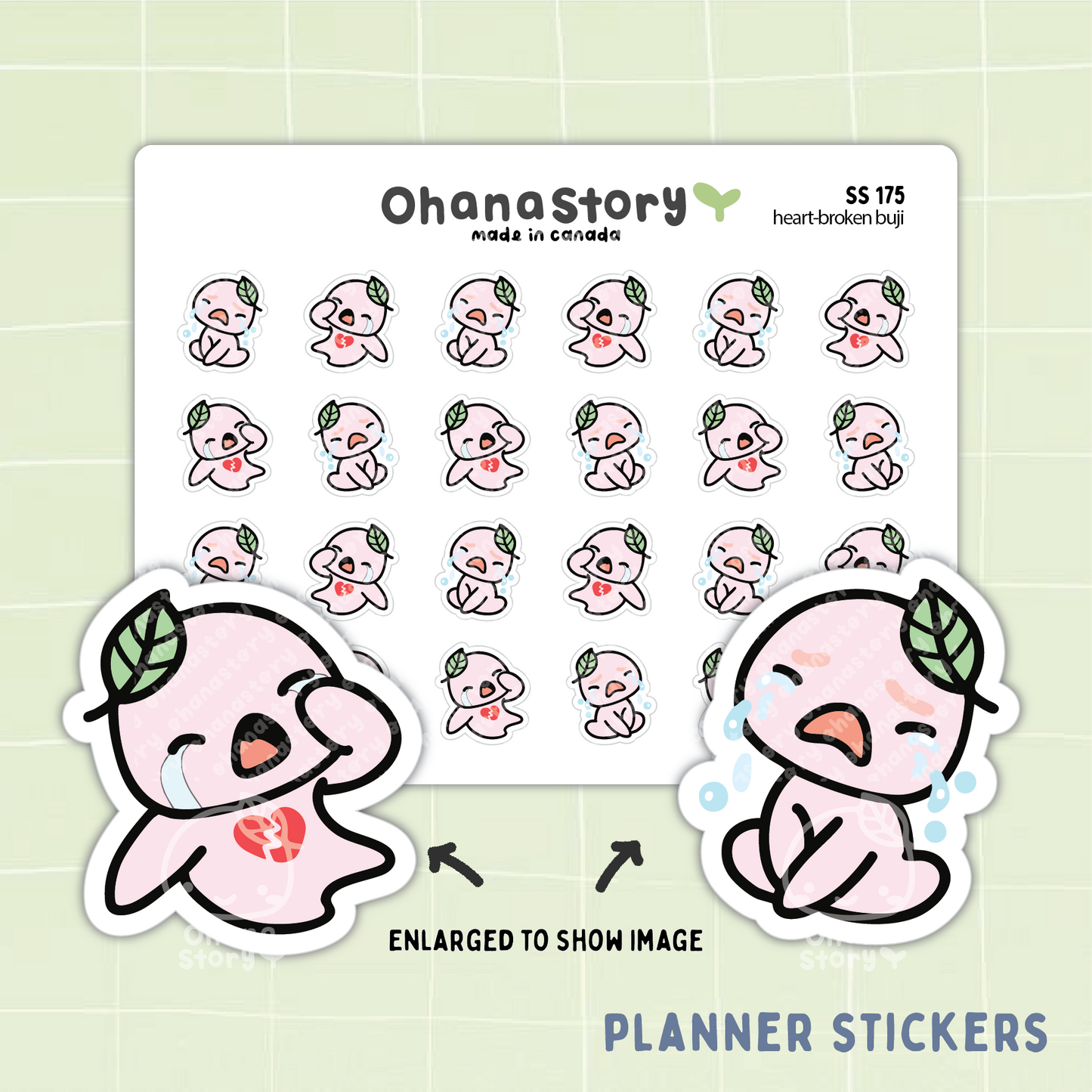 SS175 | Heart-broken Buji Icon Stickers Sheet
