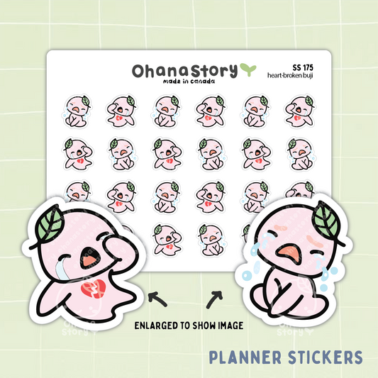 SS175 | Heart-broken Buji Icon Stickers Sheet