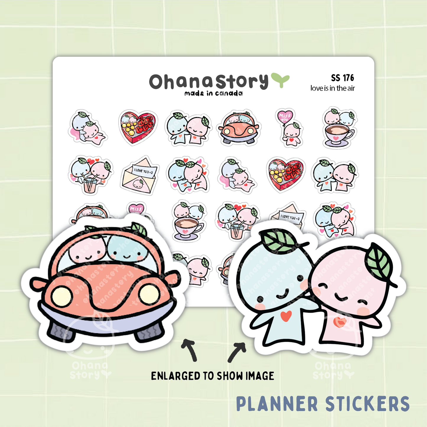 SS176 | Love is in the Air Icon Stickers Sheet