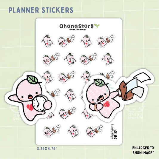 SS180 | Late for Work Buji Icon Stickers Sheet