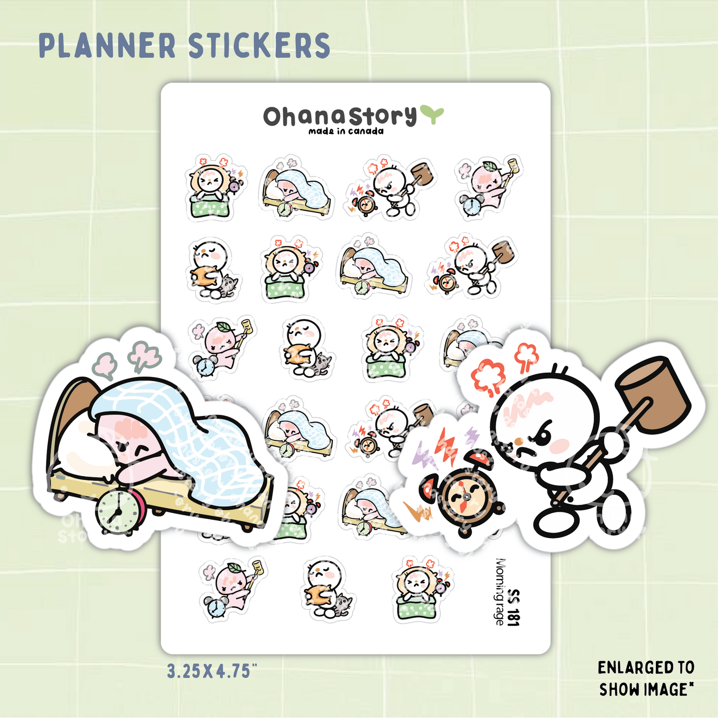 SS181 | Morning Rage Buji & Snomi Icon Stickers Sheet