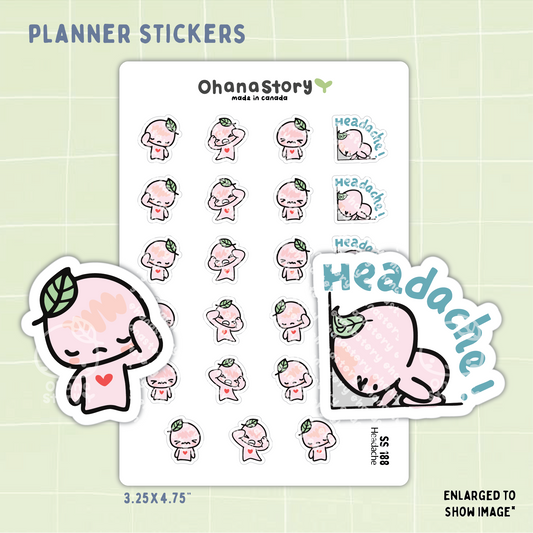 SS188 | Headache Buji Icon Stickers Sheet