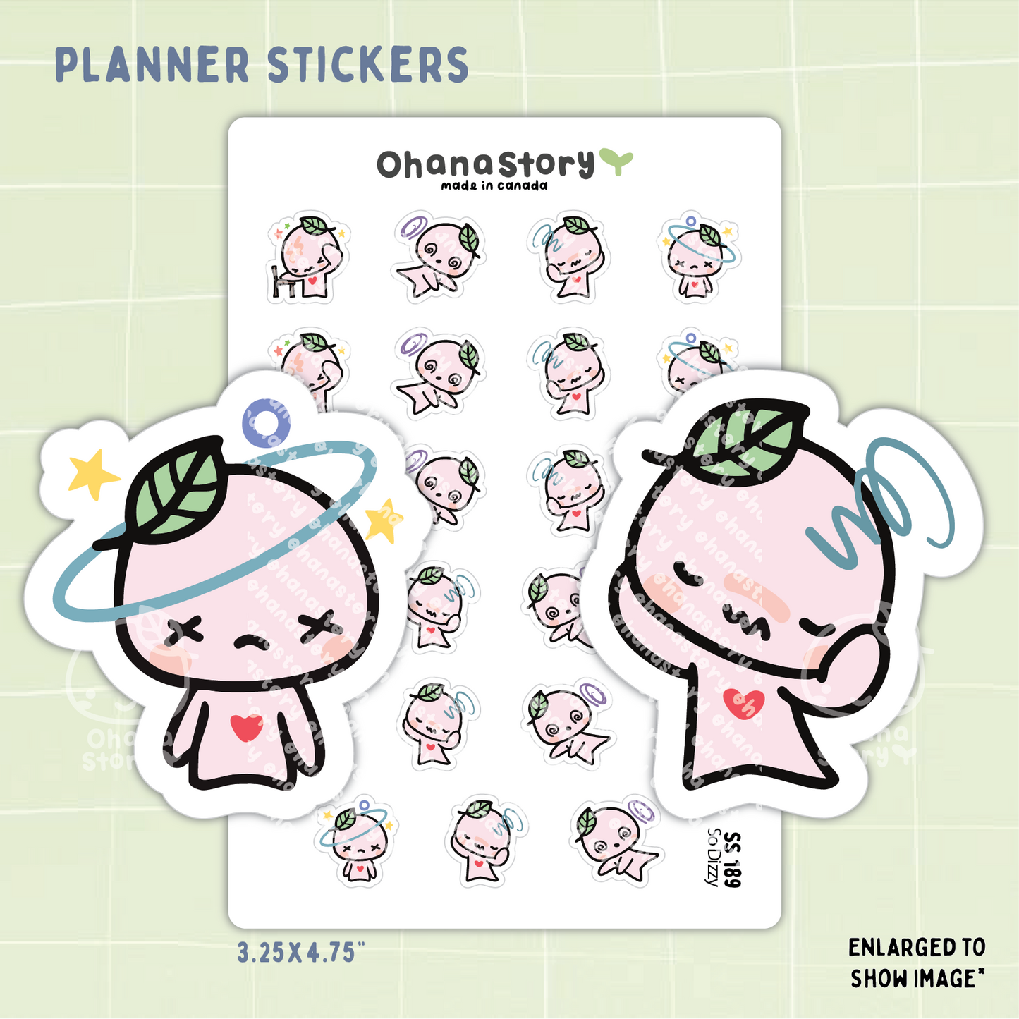 SS189 | Dizzy Buji Icon Stickers Sheet