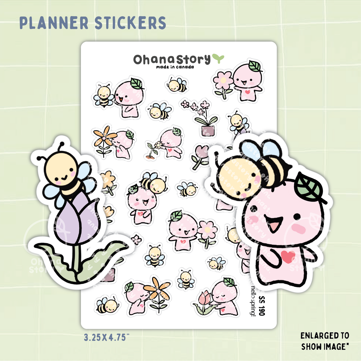 SS190 | It's Spring Buji Icon Stickers Sheet