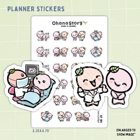 SS191 | Prenatal Appointments Buji Icon Stickers Sheet