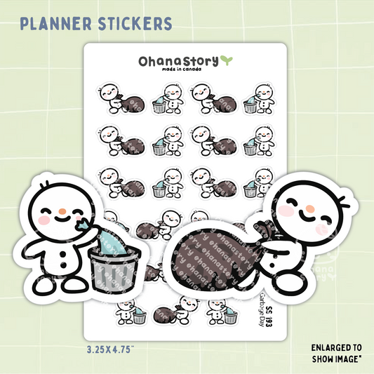 SS193 | Garbage Day Snomi Icon Stickers Sheet