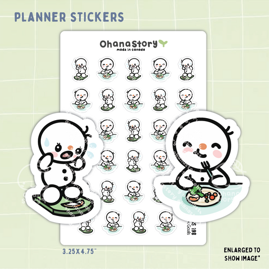 SS198 | Snomi Weight Goals Icon Stickers Sheet