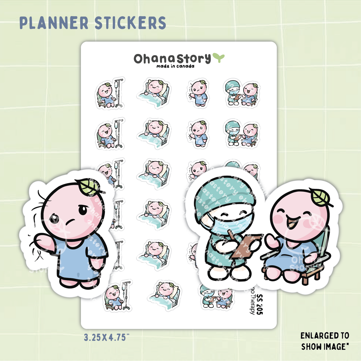 SS205 | Buji Chemotherapy Icon Stickers Sheet