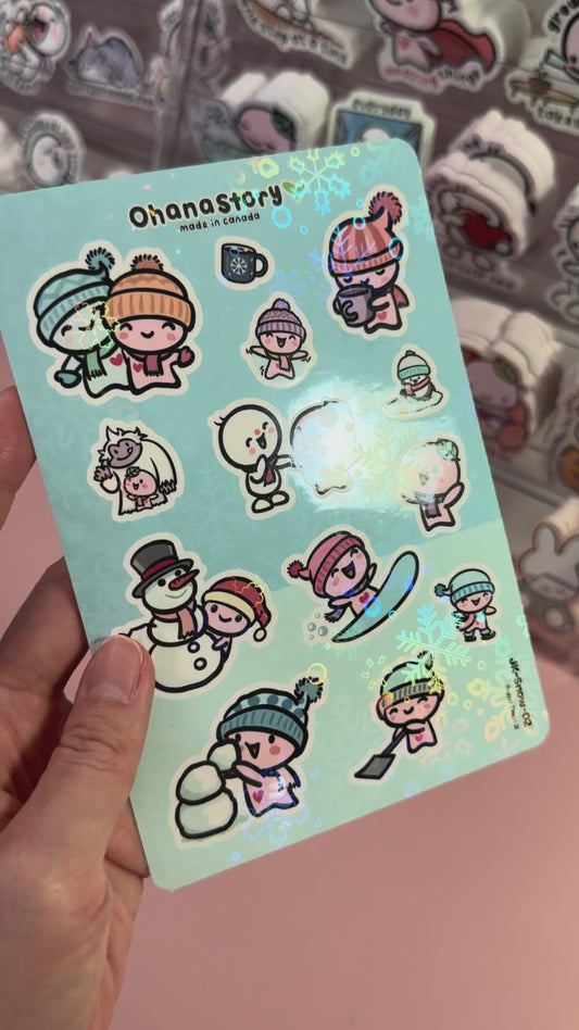 JK-Snow-02 | Snow Day Large Deco 2 Vinyl Sticker Sheet